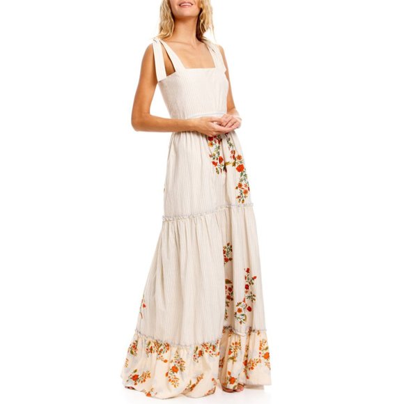 Agua Bendita Dresses & Skirts - Agua Bendita Maxi Dress Helina Sunbaze Pin Stripes Dress Sz S NWT FIRM ON PRICE